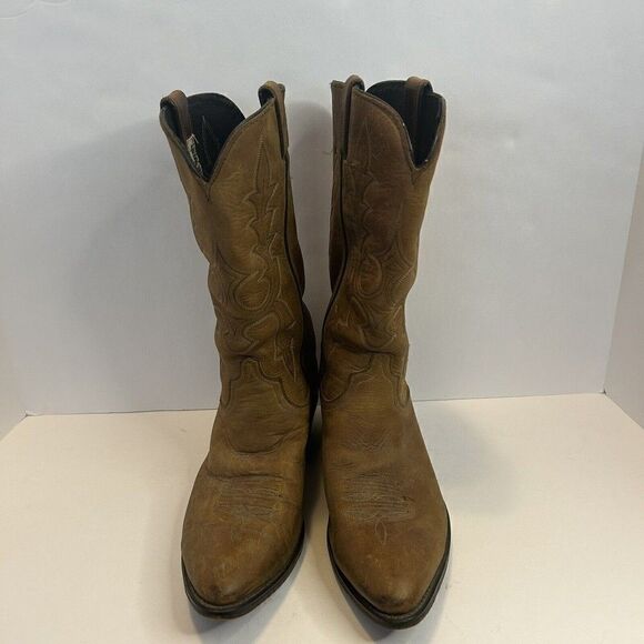 VTG Men\'s Code West Western Boots Honey Brown Size 8.5- M All Leather Made ?? main image 8